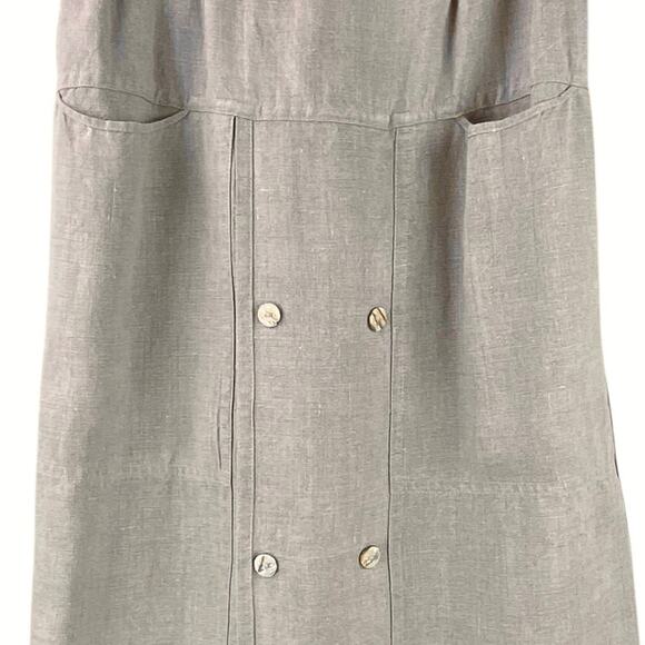 Angelheart Designs 100% Linen Midi Skirt Size M Tan Lagenlook - Picture 4 of 7